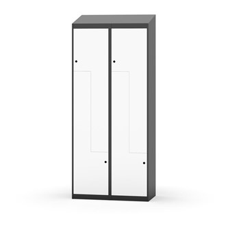 Garderobeskap Novis Z skrått tak 4 rom B80