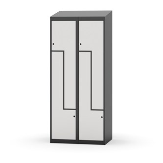 Garderobeskap Novis Z skrått tak 4 rom B80