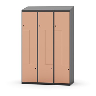Garderobeskap Novis Z skrått tak 6 rom B120
