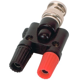 BNC Adapter med 2x 4mm bananplugger