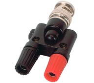 BNC Adapter med 2x 4mm bananplugger