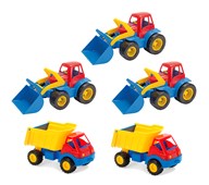 Dantoy arbeidskjøretøy 30 cm 5 stk