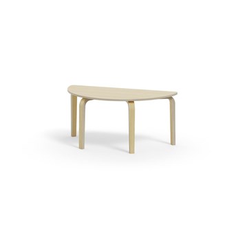 Bord Arcus laminat bjørk halvrundt 120-60cm