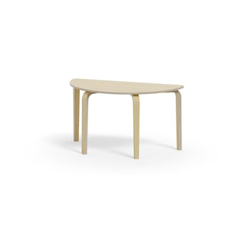 Bord Arcus laminat bjørk halvrundt 120-60cm