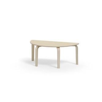Bord Arcus laminat hvitpigmentert halvrundt 120-60cm