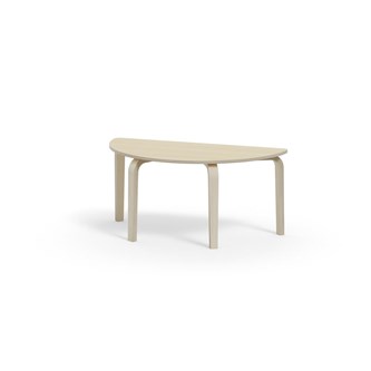 Bord Arcus laminat hvitpigmentert halvrundt 120-60cm