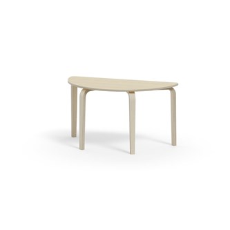 Bord Arcus laminat hvitpigmentert halvrundt 120-60cm
