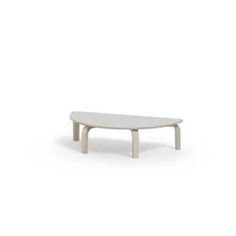 Bord Arcus laminat hvitpigmentert halvrundt 120-60cm