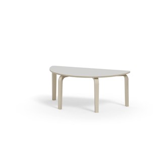 Bord Arcus laminat hvitpigmentert halvrundt 120-60cm