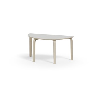 Bord Arcus laminat hvitpigmentert halvrundt 120-60cm