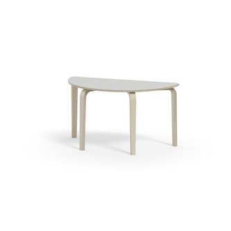 Bord Arcus laminat hvitpigmentert halvrundt 120-60cm
