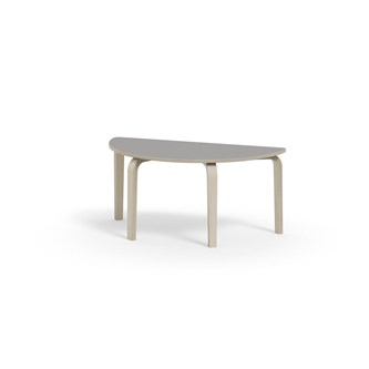 Bord Arcus laminat hvitpigmentert halvrundt 120-60cm