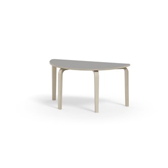 Bord Arcus laminat hvitpigmentert halvrundt 120-60cm