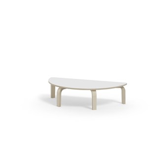 Bord Arcus laminat hvitpigmentert halvrundt 120-60cm