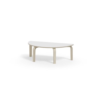 Bord Arcus laminat hvitpigmentert halvrundt 120-60cm