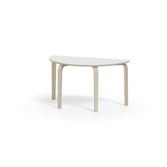 Bord Arcus laminat hvitpigmentert halvrundt 120-60cm