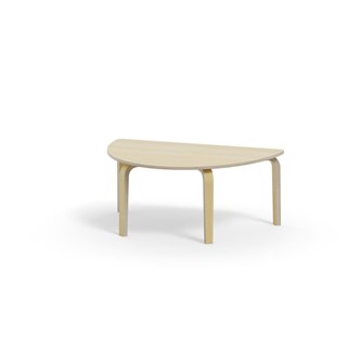 Bord Arcus FSC laminat bjørk halvrundt 120-80cm