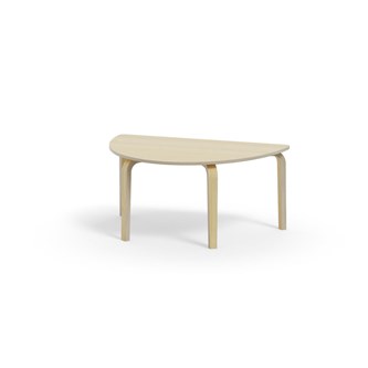 Bord Arcus FSC laminat bjørk halvrundt 120-80cm