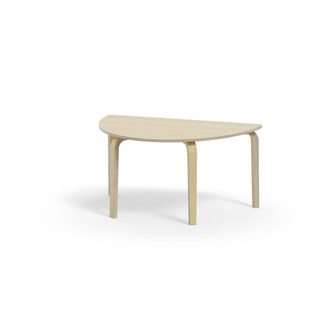 Bord Arcus FSC laminat bjørk halvrundt 120-80cm