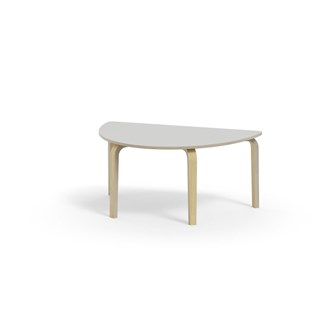 Bord Arcus FSC laminat bjørk halvrundt 120-80cm