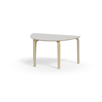 Bord Arcus FSC laminat bjørk halvrundt 120-80cm