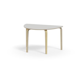 Bord Arcus FSC laminat bjørk halvrundt 120-80cm