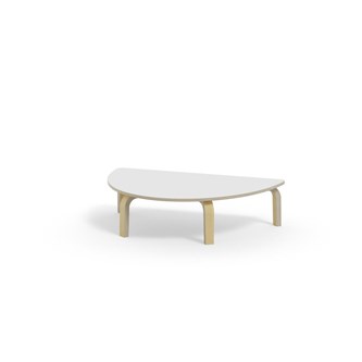 Bord Arcus FSC laminat bjørk halvrundt 120-80cm
