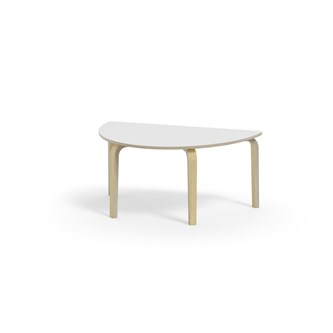 Bord Arcus FSC laminat bjørk halvrundt 120-80cm