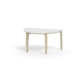 Bord Arcus FSC laminat bjørk halvrundt 120-80cm