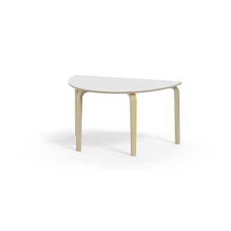 Bord Arcus FSC laminat bjørk halvrundt 120-80cm
