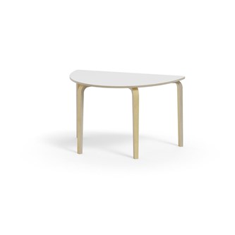 Bord Arcus FSC laminat bjørk halvrundt 120-80cm