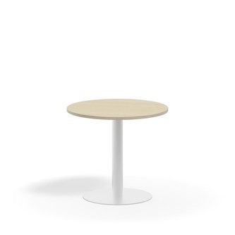 Søylebord Pilastro FSC Ø70 cm akustikklaminat hvit