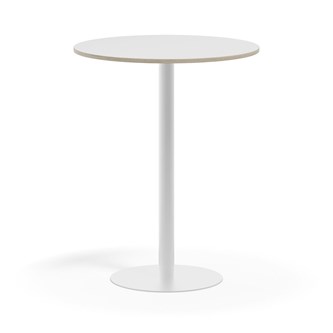 Søylebord Pilastro FSC Ø90 cm HT hvit