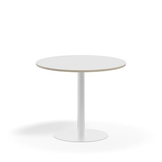 Søylebord Pilastro FSC Ø90 cm HT hvit