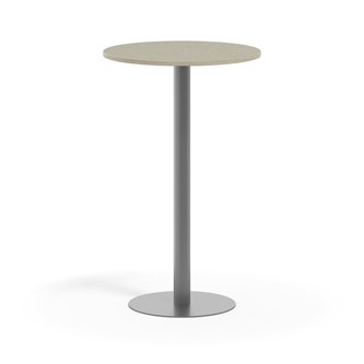 Søylebord Pilastro Ø70 cm akustikk linoleum sølv