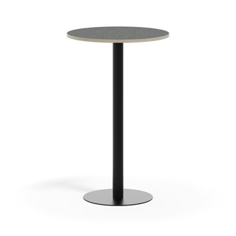 Søylebord Pilastro Ø70 cm akustikk linoleum svart
