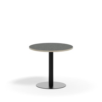 Søylebord Pilastro Ø70 cm akustikk linoleum svart
