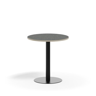Søylebord Pilastro Ø70 cm akustikk linoleum svart