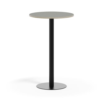 Søylebord Pilastro Ø70 cm akustikk linoleum svart