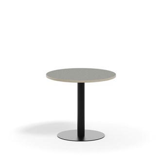 Søylebord Pilastro Ø70 cm akustikk linoleum svart