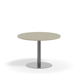 Søylebord Pilastro Ø90 cm akustikk linoleum sølv