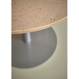 Søylebord Pilastro Ø90 cm akustikk linoleum sølv