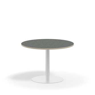 Søylebord Pilastro Ø90 cm akustikk linoleum hvit