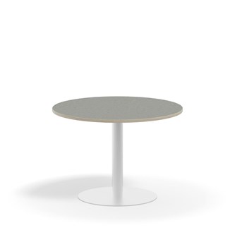 Søylebord Pilastro Ø90 cm akustikk linoleum hvit
