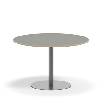 Søylebord Pilastro Ø120 cm akustikk linoleum sølv