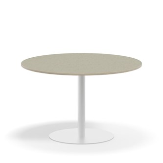 Søylebord Pilastro Ø120 cm akustikk linoleum hvit