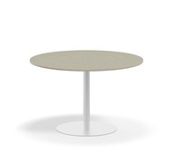 Søylebord Pilastro Ø120 cm akustikk linoleum hvit