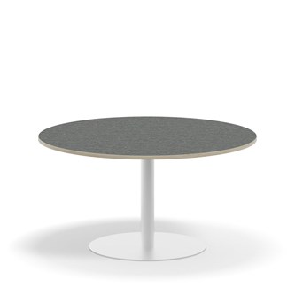 Søylebord Pilastro Ø120 cm akustikk linoleum hvit