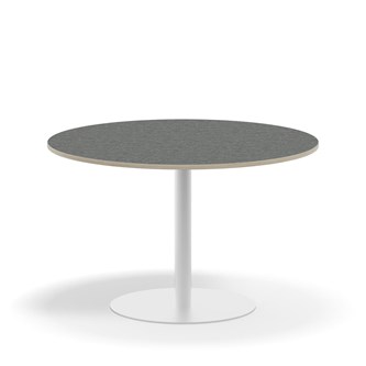 Søylebord Pilastro Ø120 cm akustikk linoleum hvit