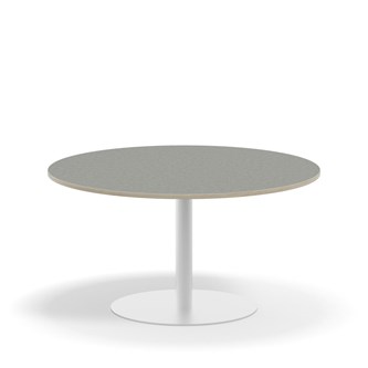 Søylebord Pilastro Ø120 cm akustikk linoleum hvit